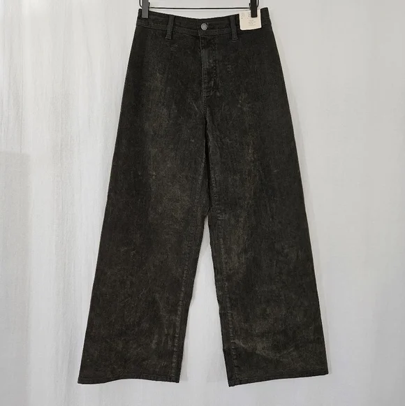 Universal Thread Super Stretch High-Rise Sailor Wide Leg Pant in Green Size 6 - Picture 2 of 7